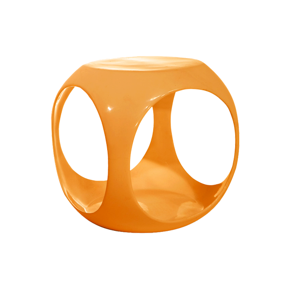 Avenue "6 inch" Slick Cube Orange Occasional Table